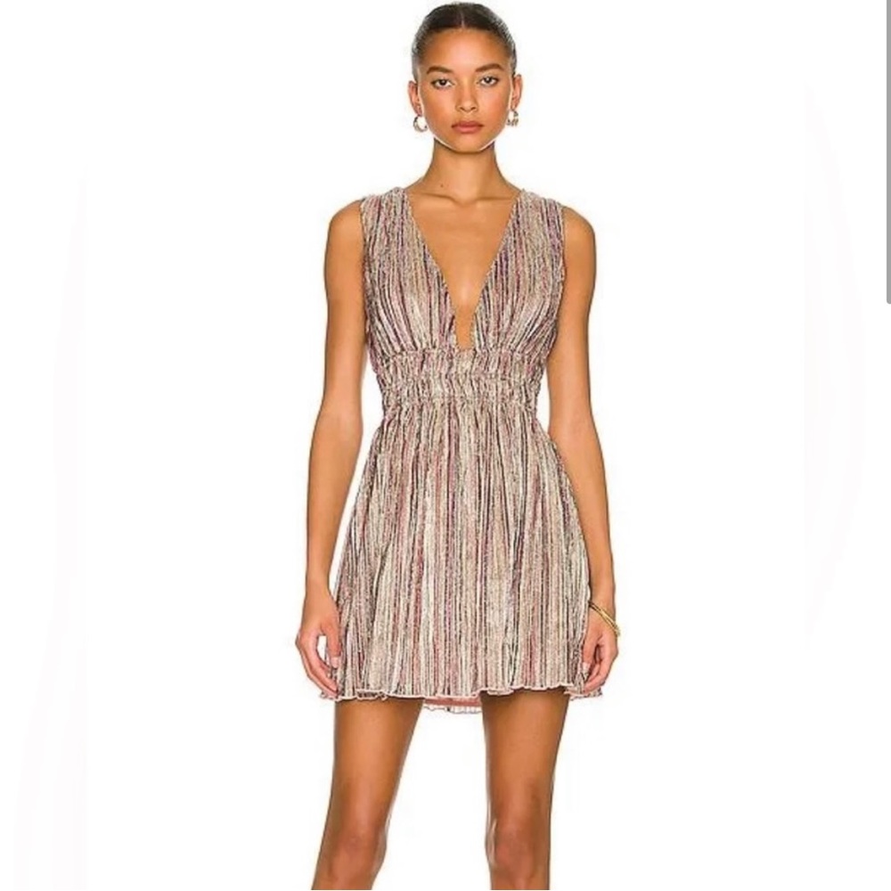 House of Harlow Mini Dress in
Metallic Multi, Size S originally $218 now $75